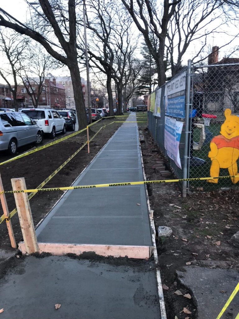 sidewalk installation